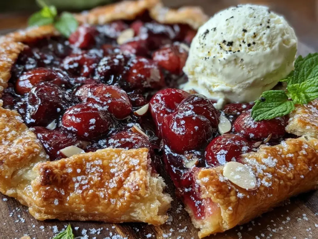 cherry almond galette - featured image