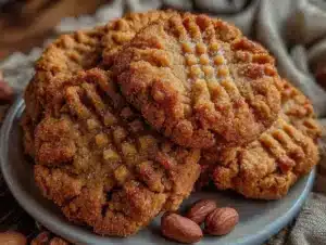 chewy peanut butter cookies - featured image