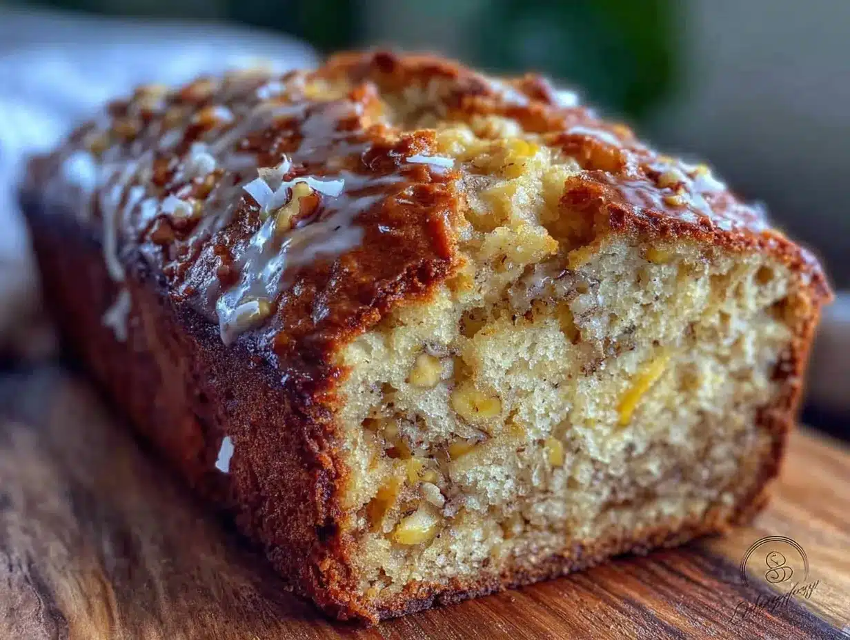 classic moist banana bread with crunchy walnuts preparation steps