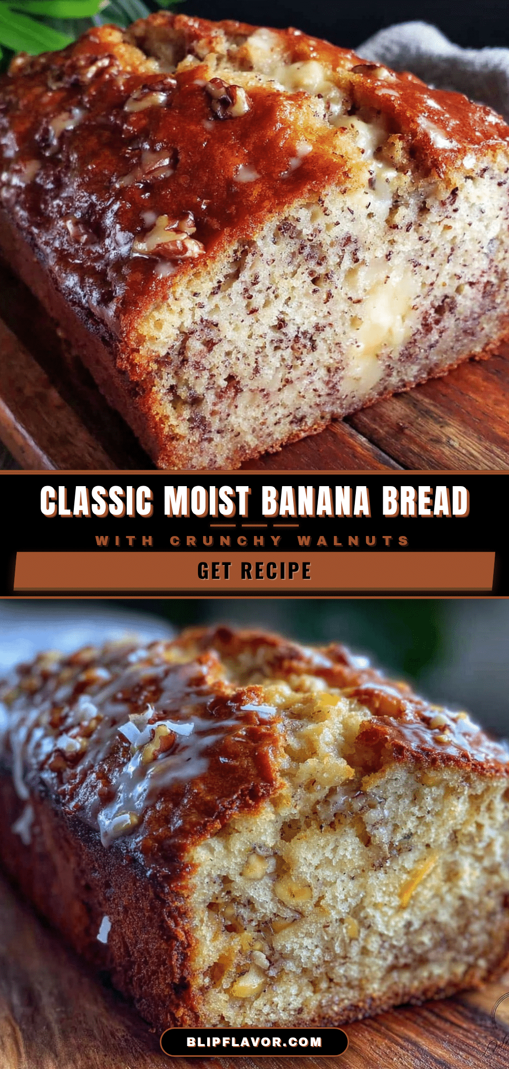 classic moist banana bread with crunchy walnuts recipe