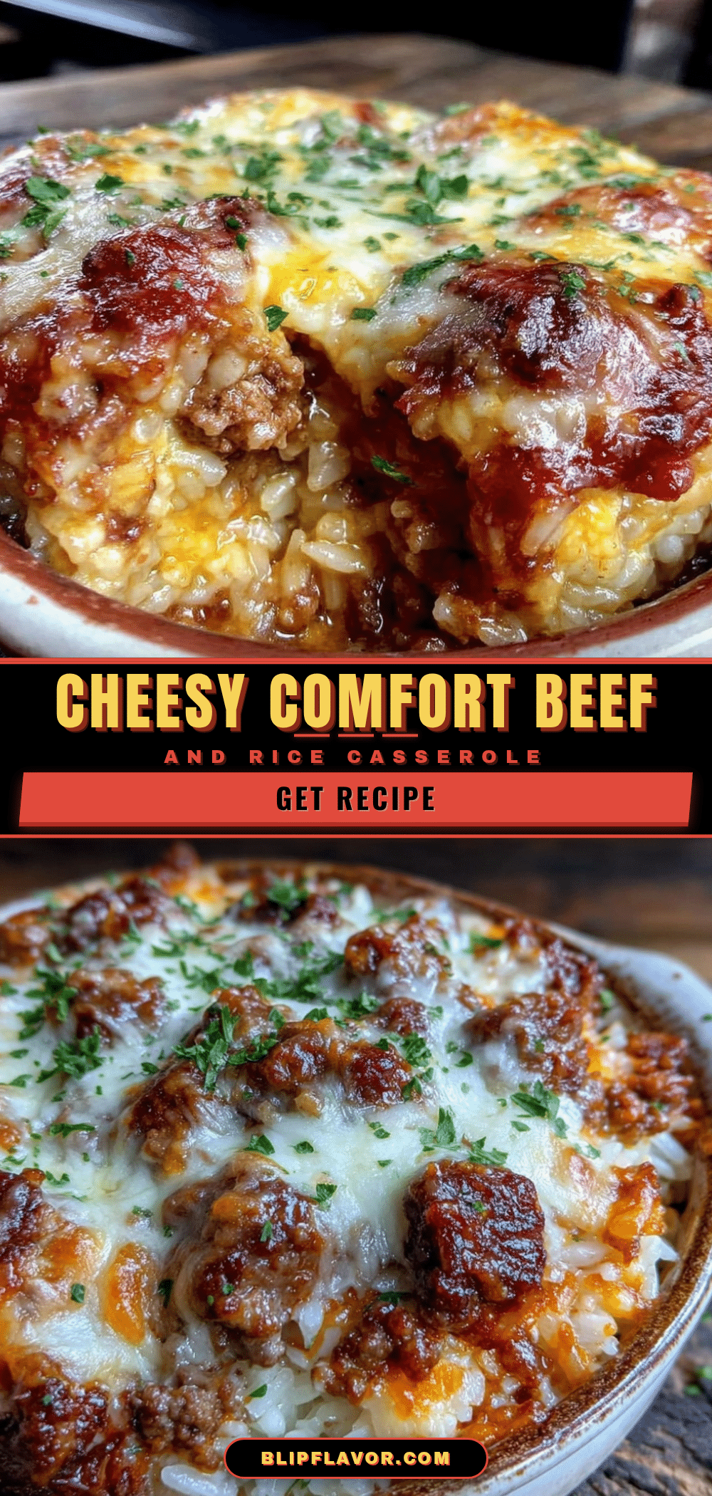 cozy cheesy beef and rice casserole recipe