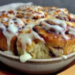 cozy cinnamon roll casserole - featured image