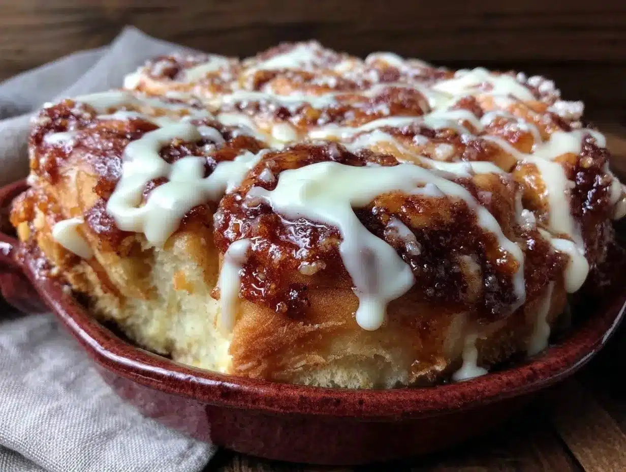 cozy cinnamon roll casserole preparation steps