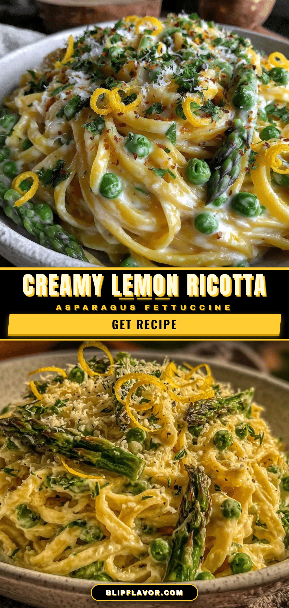 creamy asparagus and pea fettuccine recipe