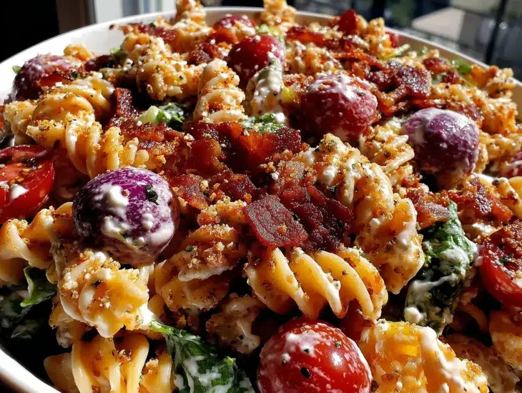 creamy BLT ranch pasta salad - featured image