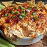 creamy buffalo chicken dip - featured image