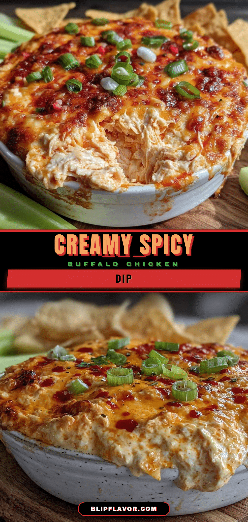 creamy buffalo chicken dip recipe