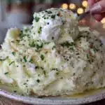 creamy garlic mashed potatoes - featured image