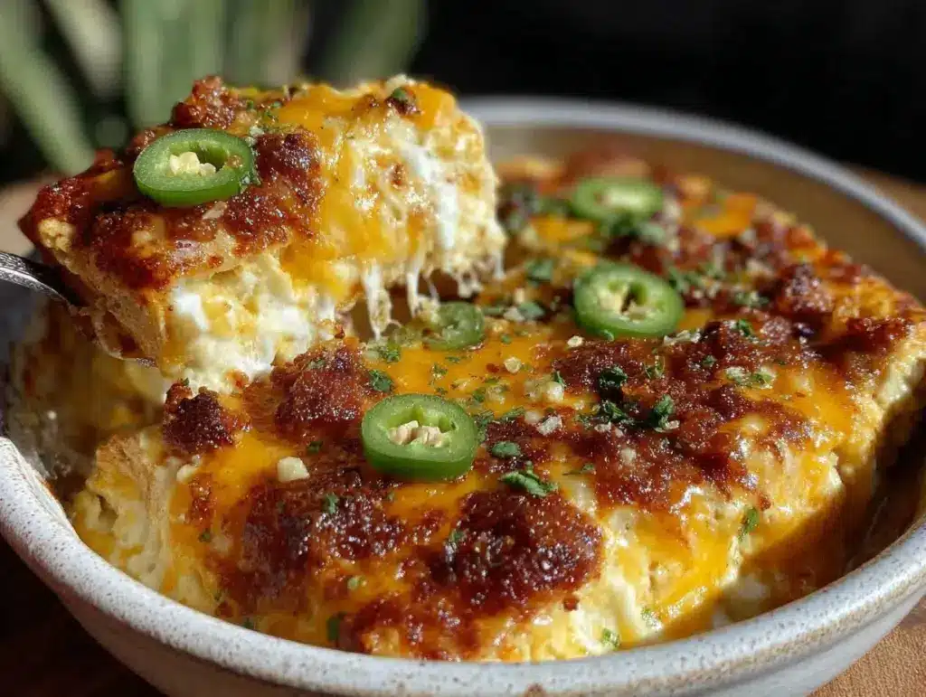 creamy king ranch chicken casserole - featured image