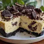 creamy no-bake cheesecake with Oreo crust - featured image