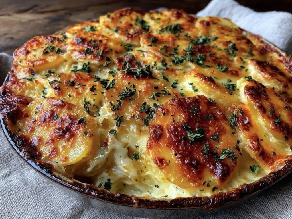 creamy scalloped potatoes - featured image