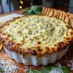 creamy spinach artichoke dip - featured image
