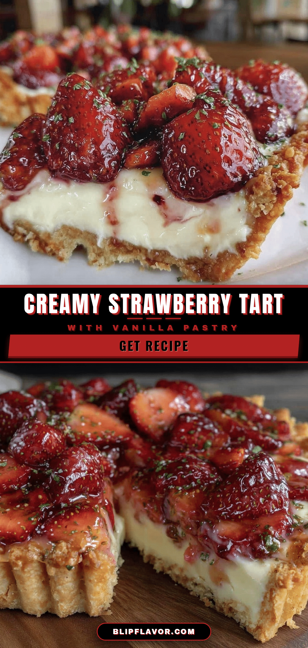 creamy strawberry cream cheese tart recipe