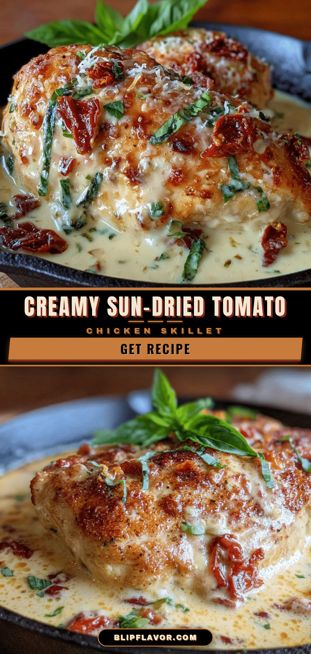 creamy sun-dried tomato chicken skillet recipe