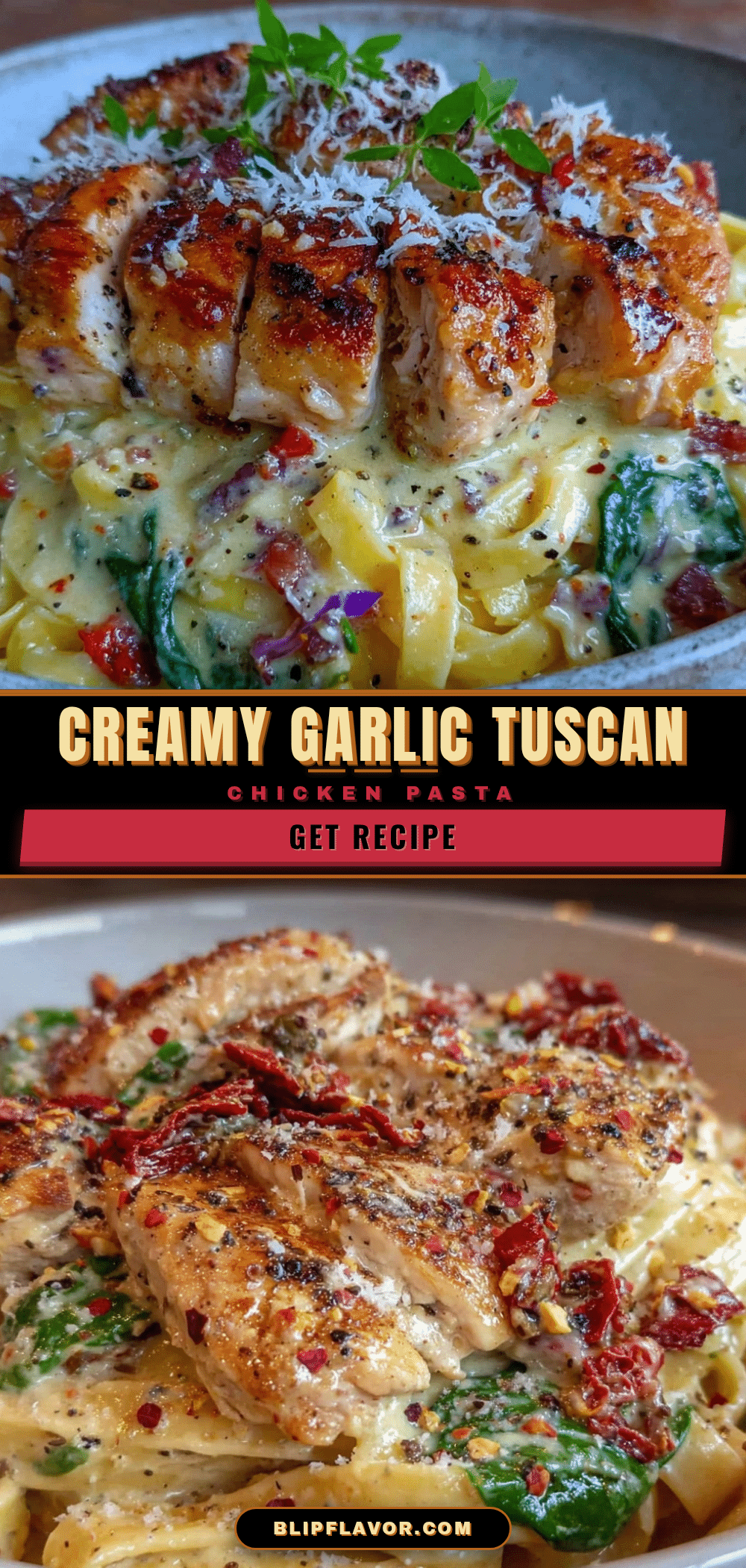 creamy tuscan chicken pasta recipe