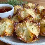 crispy baked cream cheese wontons - featured image