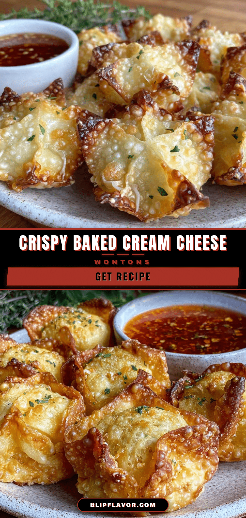 crispy baked cream cheese wontons recipe