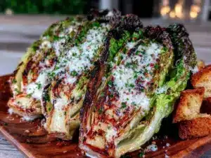 crispy grilled romaine caesar salad - featured image