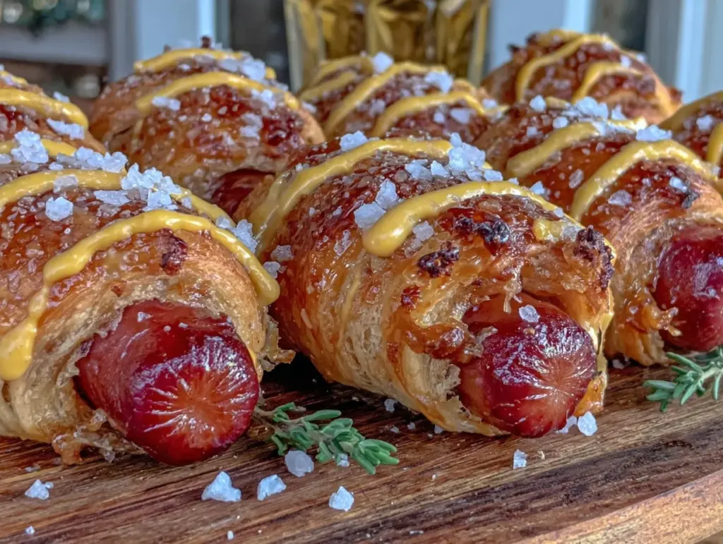 crispy mini hot dog pigs in blankets - featured image