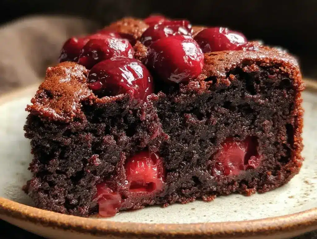 dark chocolate cherry clafoutis - featured image