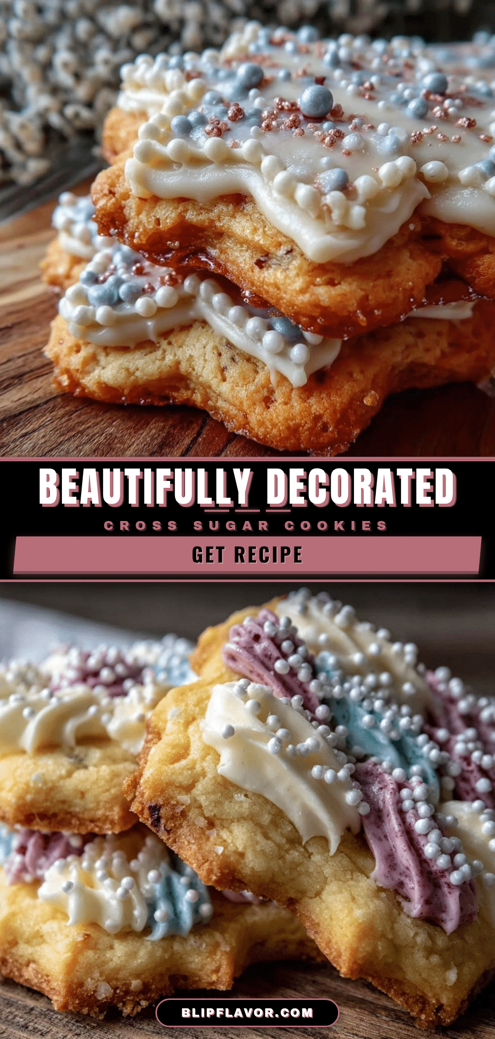 decorated cross sugar cookies recipe