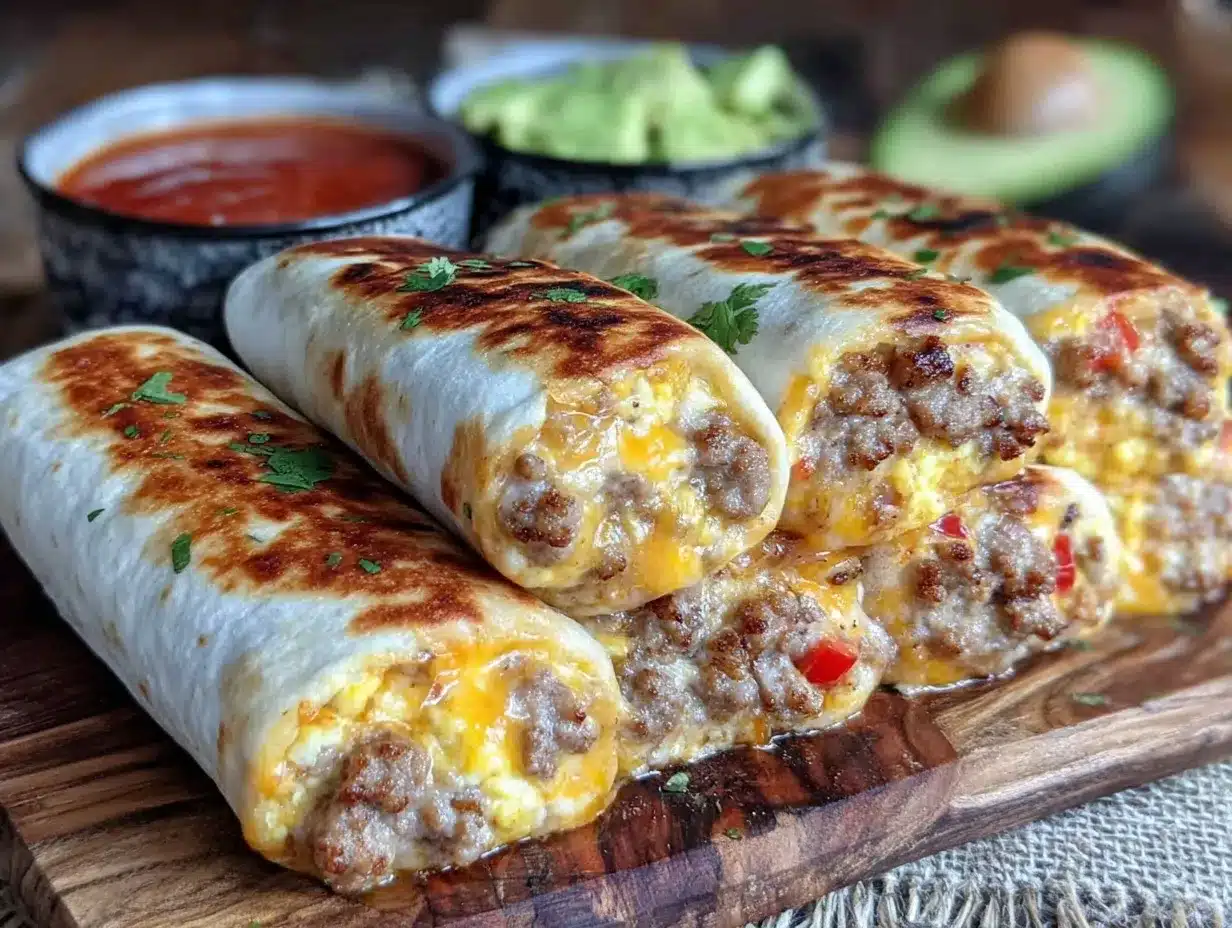 easy crispy sheet pan breakfast burritos preparation steps