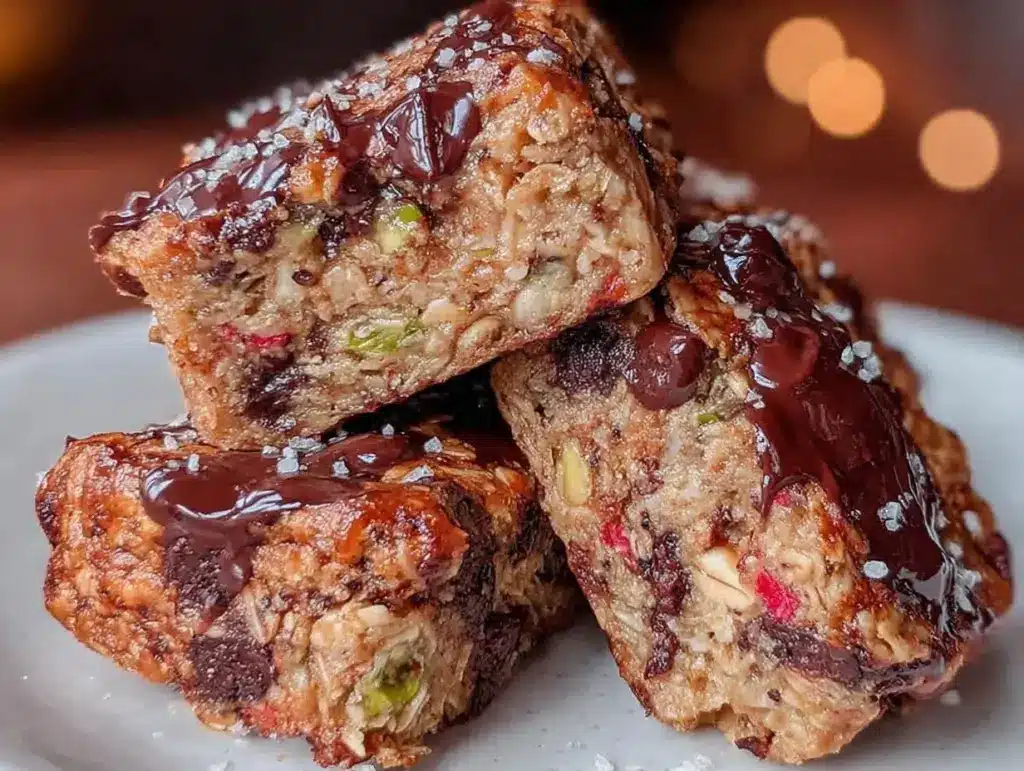 easy no-bake chocolate chip granola bars - featured image