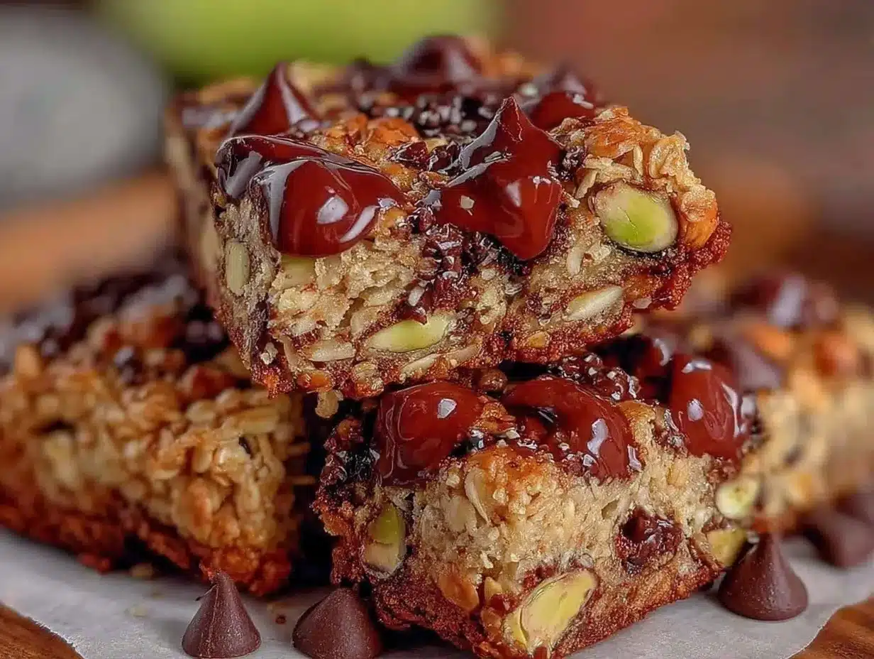 easy no-bake chocolate chip granola bars preparation steps