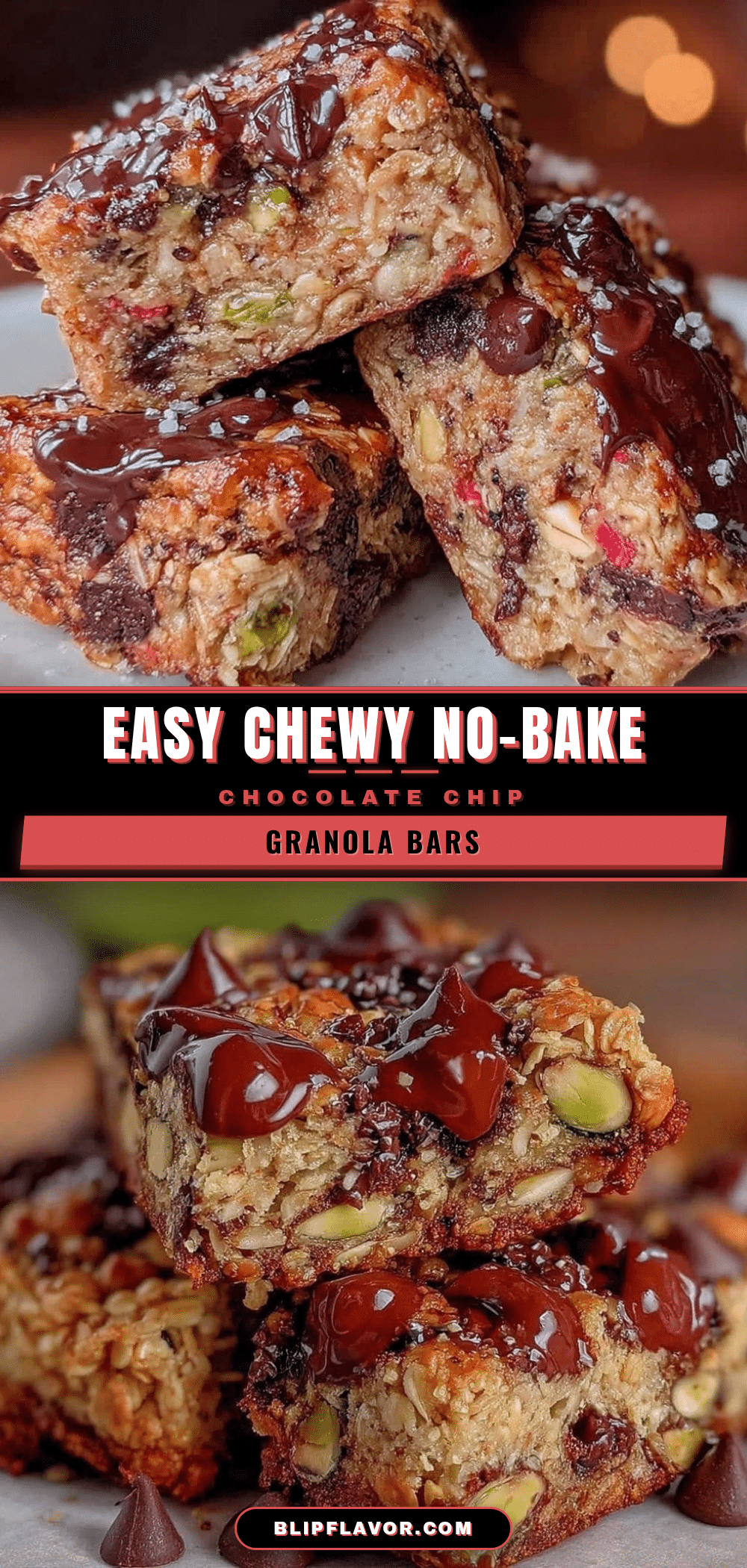 easy no-bake chocolate chip granola bars recipe