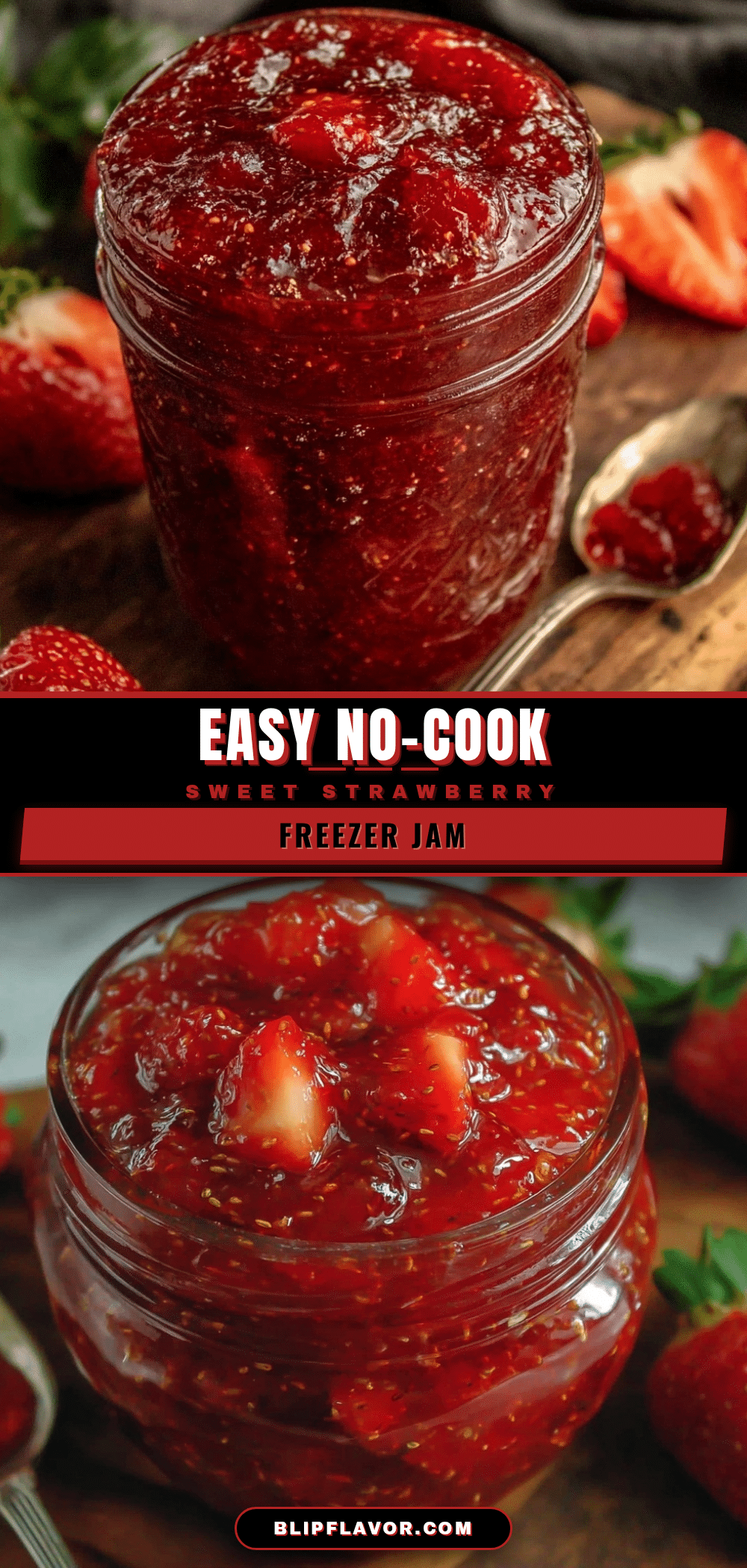 easy no cook strawberry freezer jam recipe
