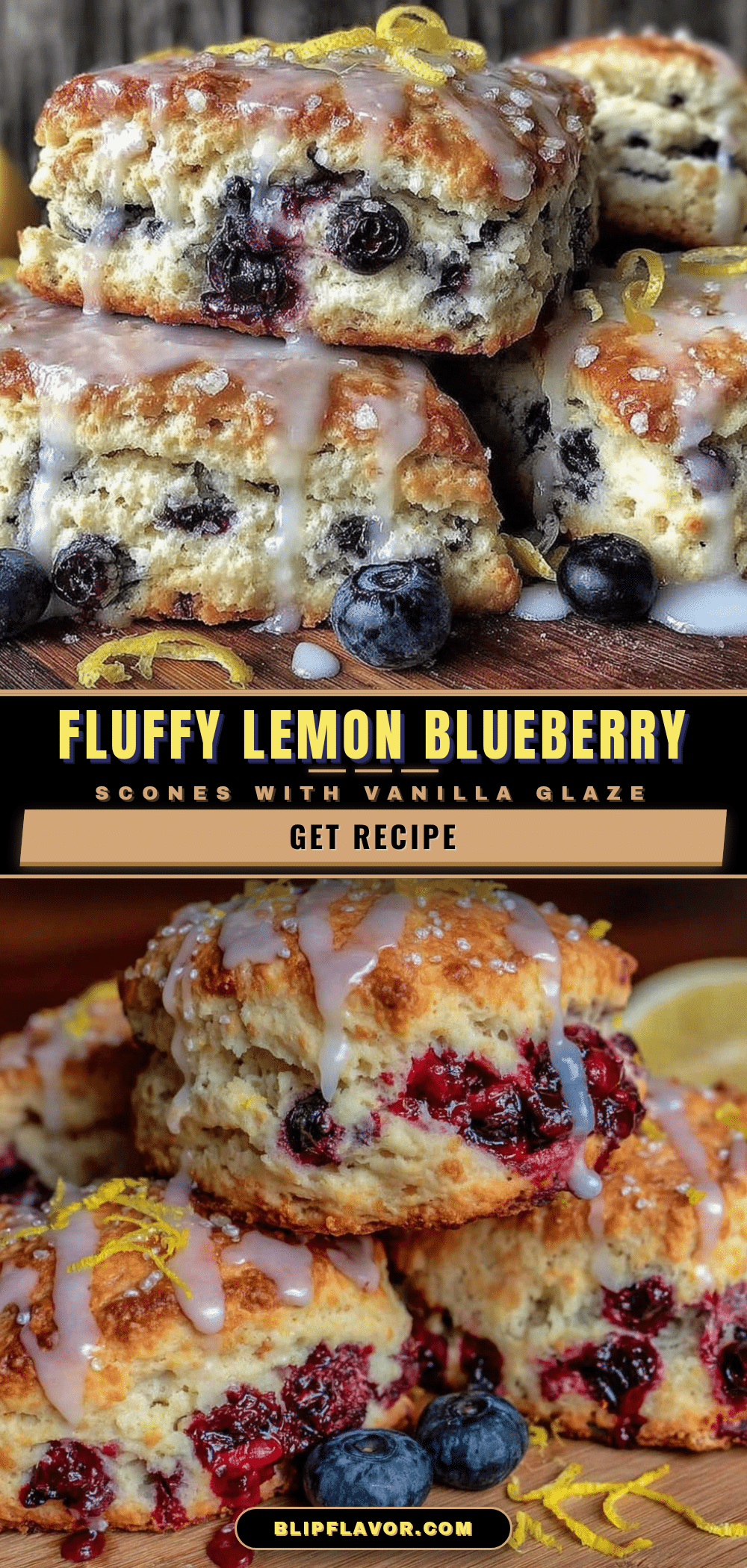 fluffy lemon blueberry scones recipe
