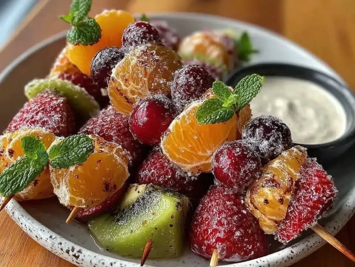 fresh frozen fruit kabobs preparation steps