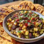 fresh grilled corn and black bean salsa - featured image