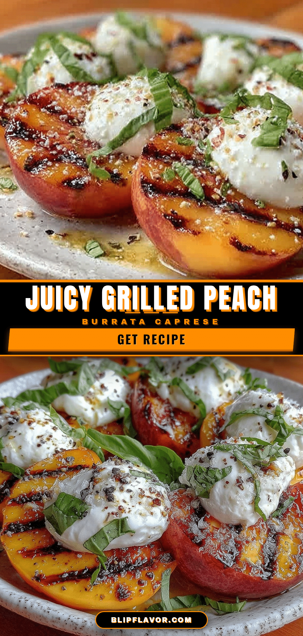 fresh grilled peach and burrata caprese salad recipe