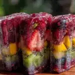 fresh homemade rainbow popsicles - featured image