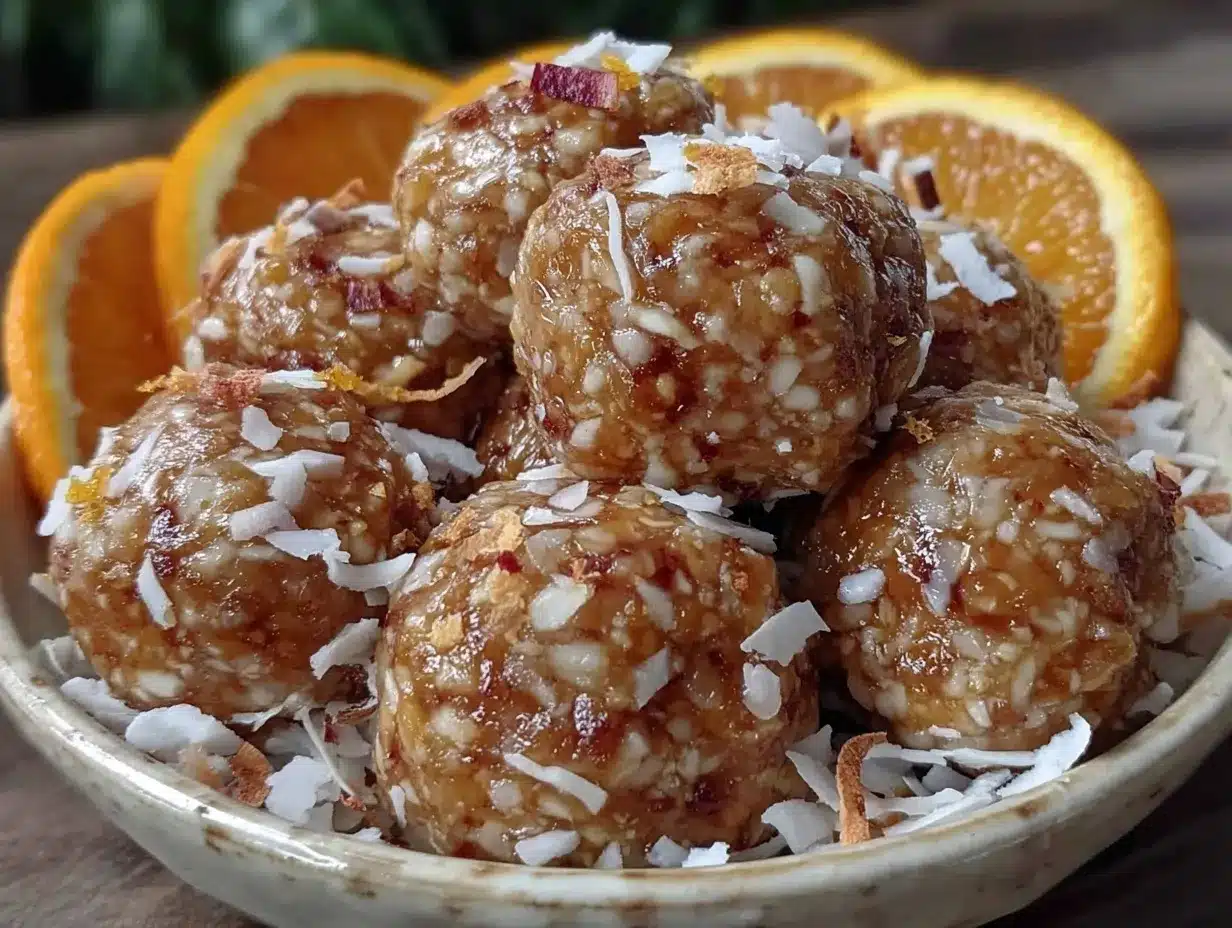 fresh orange slice energy bites preparation steps