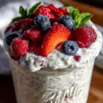 fresh overnight chia pudding with berries - featured image