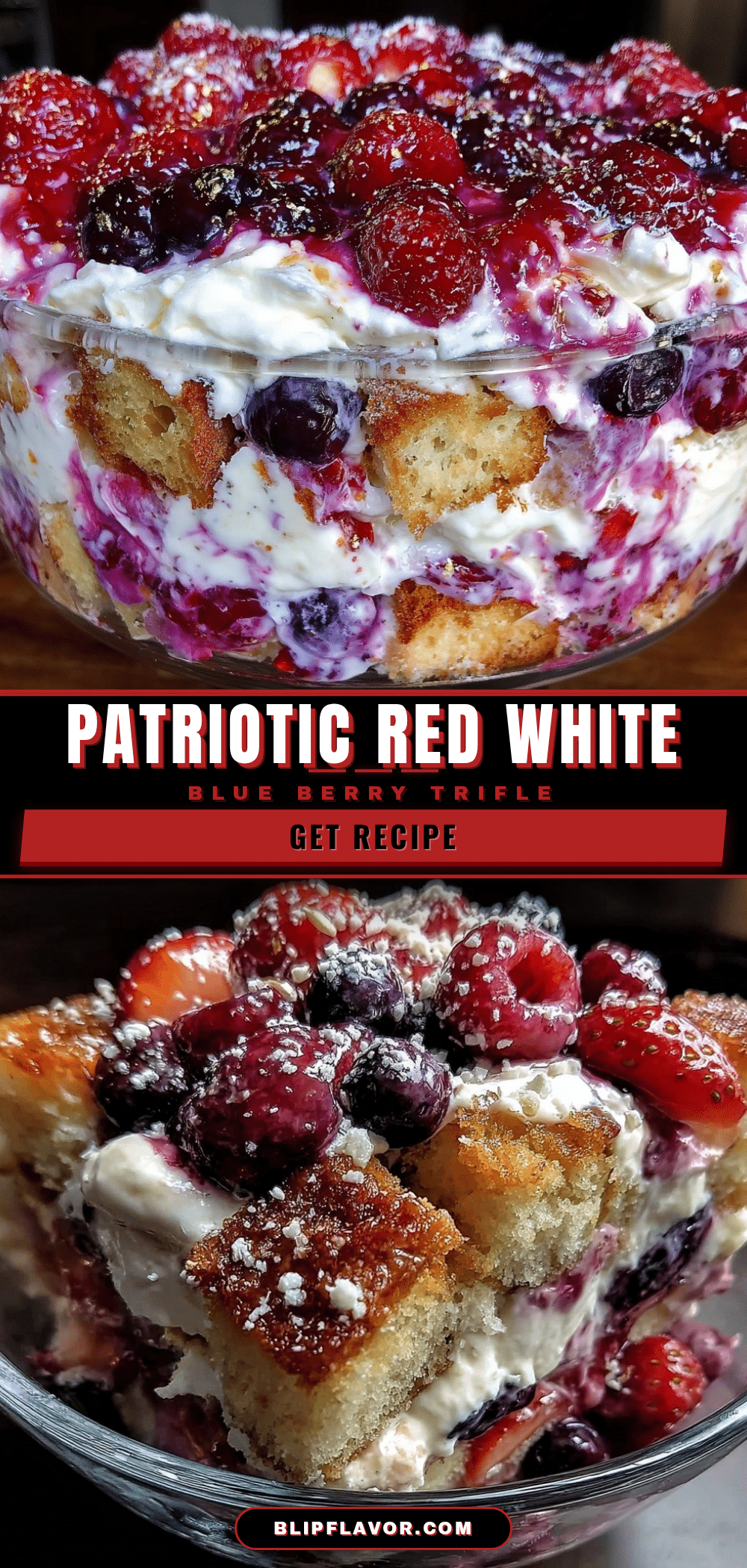 fresh red white and blue berry trifle recipe