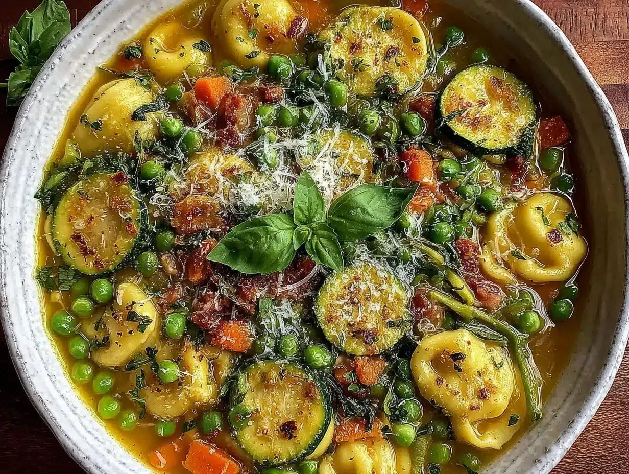 fresh spring minestrone preparation steps