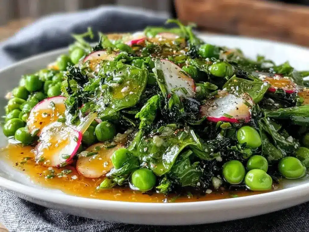 fresh spring pea and mint salad - featured image