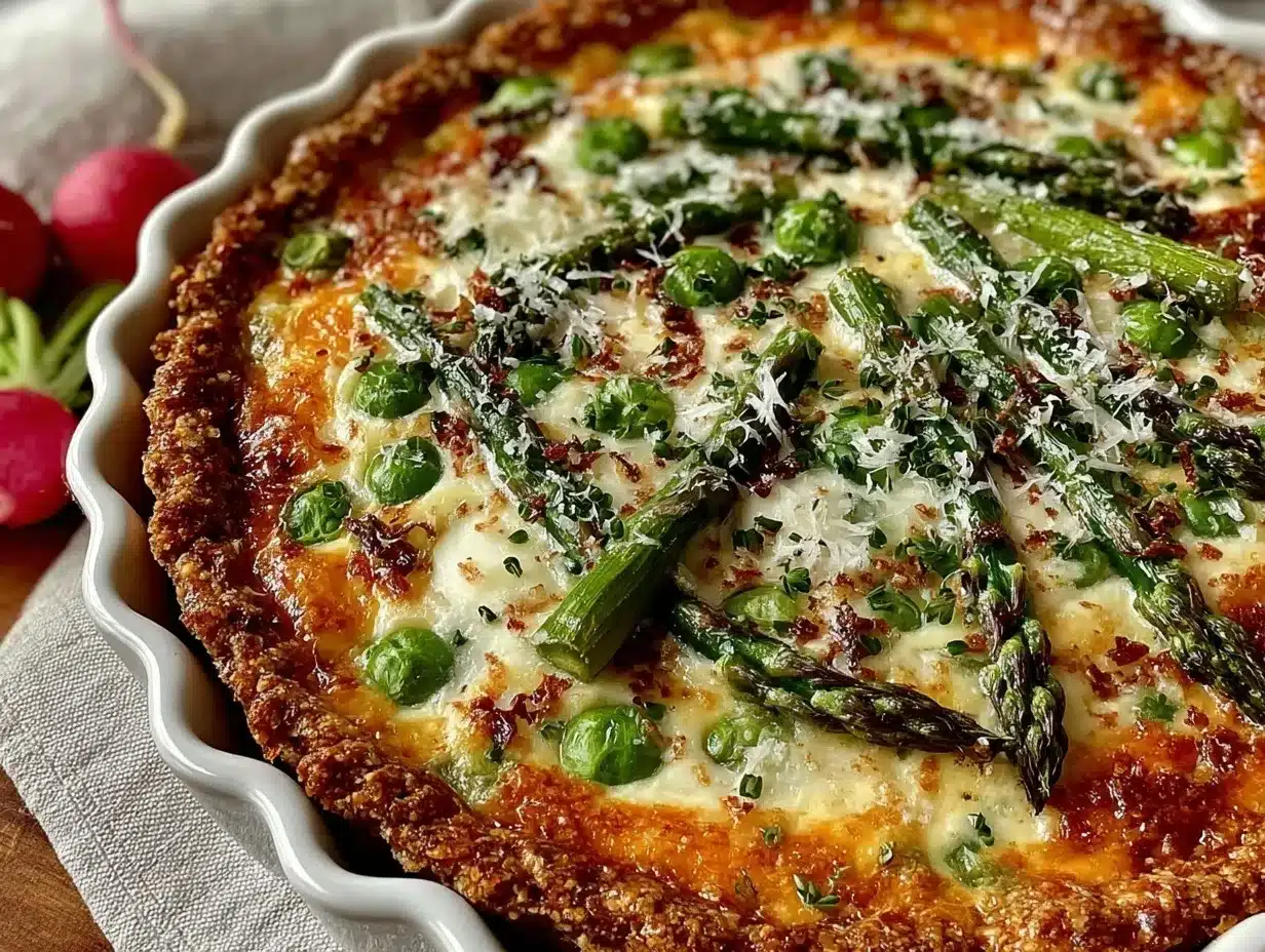 Fresh Spring Vegetable Quiche preparation steps