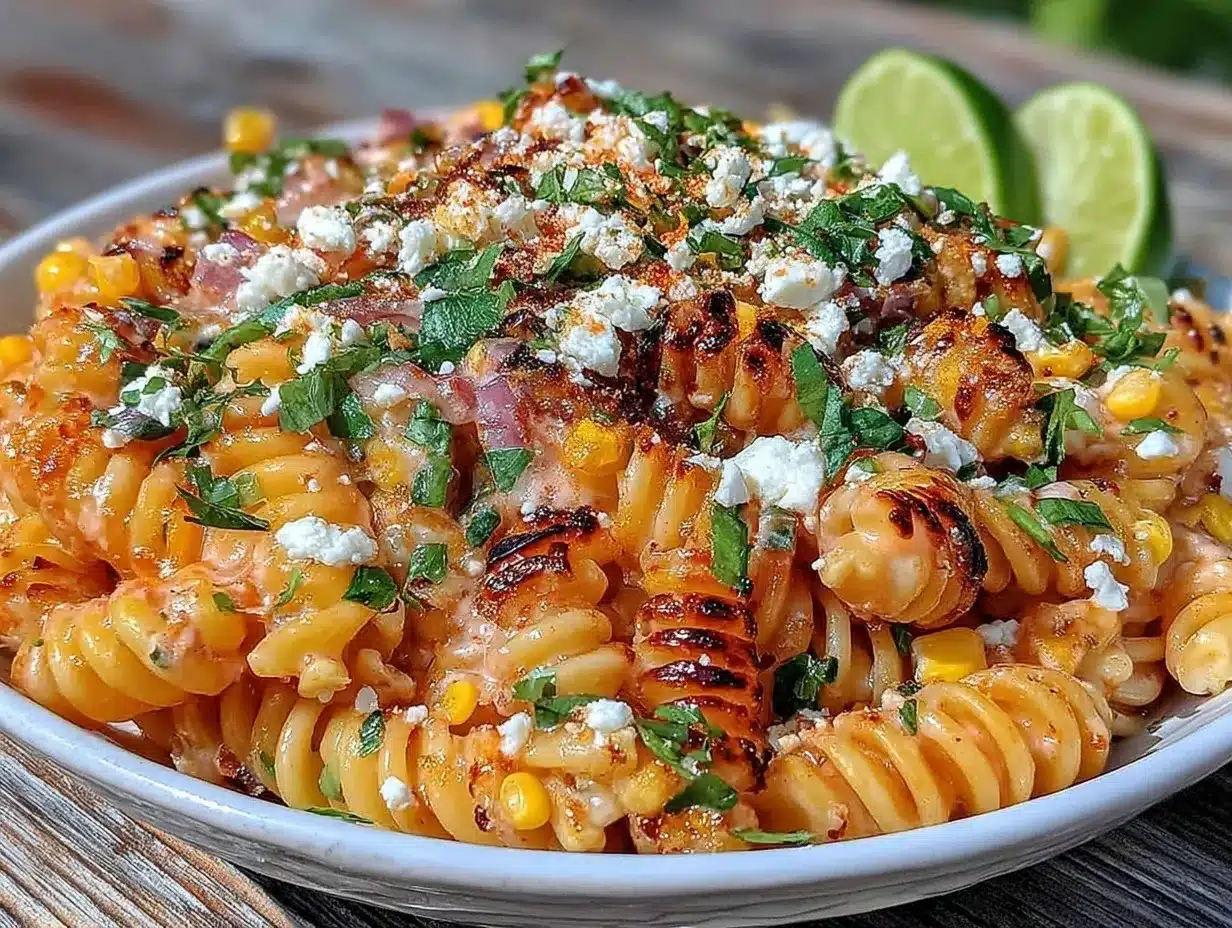 fresh street corn pasta salad preparation steps