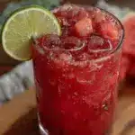fresh watermelon agua fresca with lime - featured image