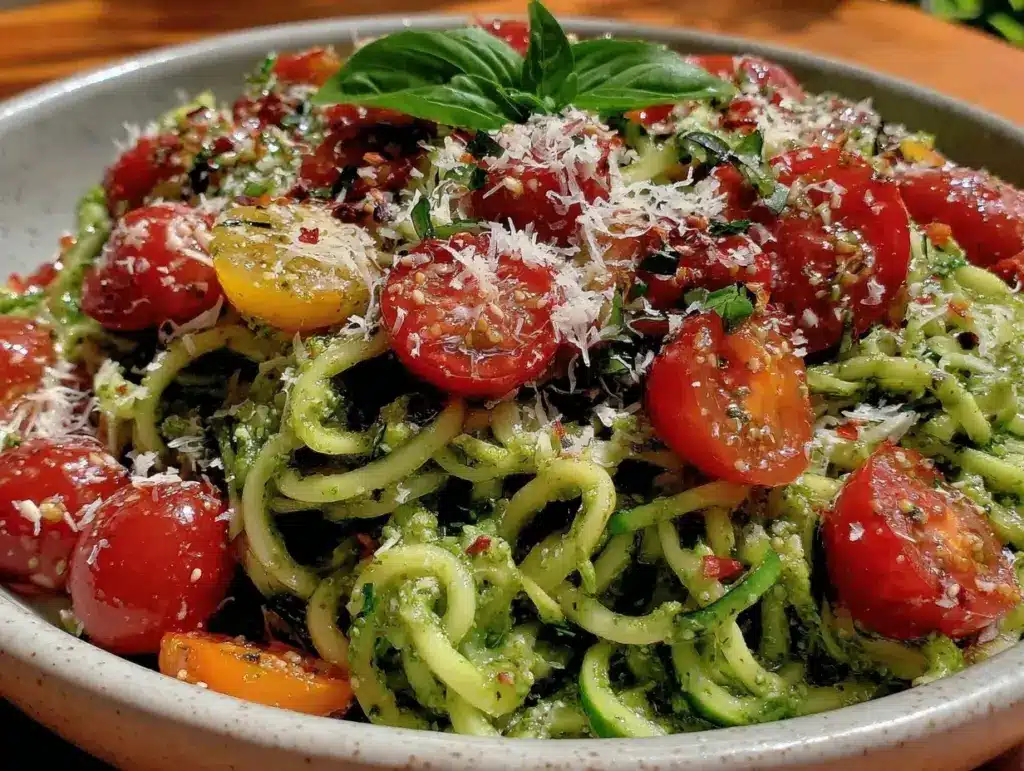 fresh zucchini noodles - featured image