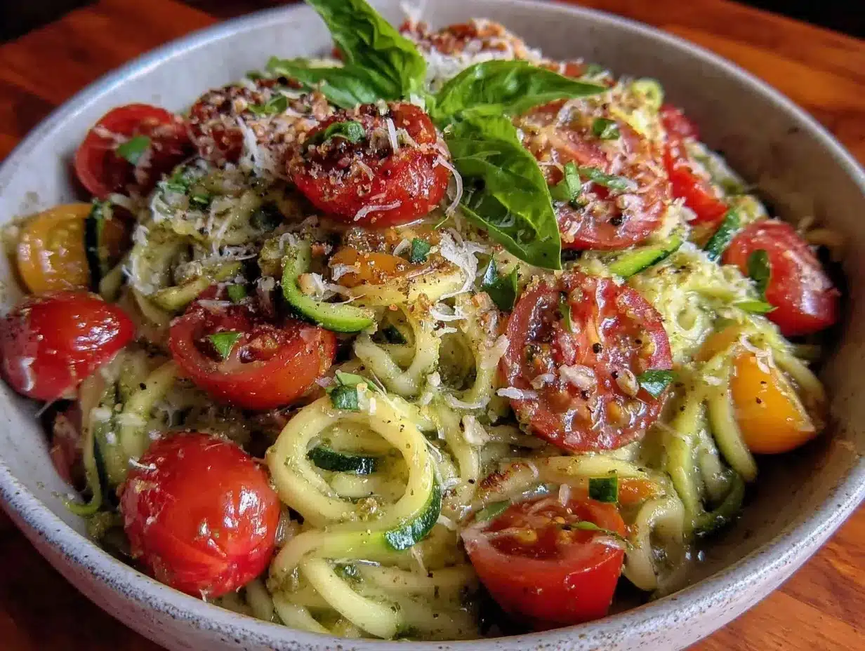 fresh zucchini noodles preparation steps