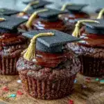 graduation cap cupcakes - featured image