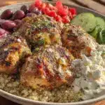 Greek chicken bowls - featured image