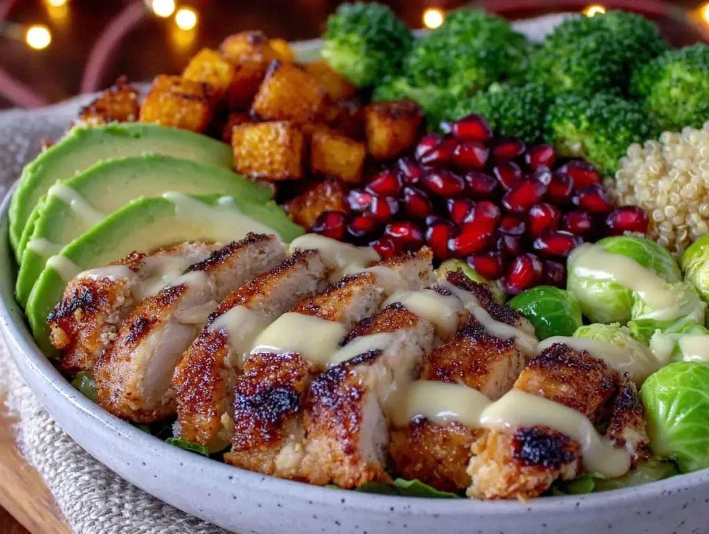 grilled chicken buddha bowl - featured image