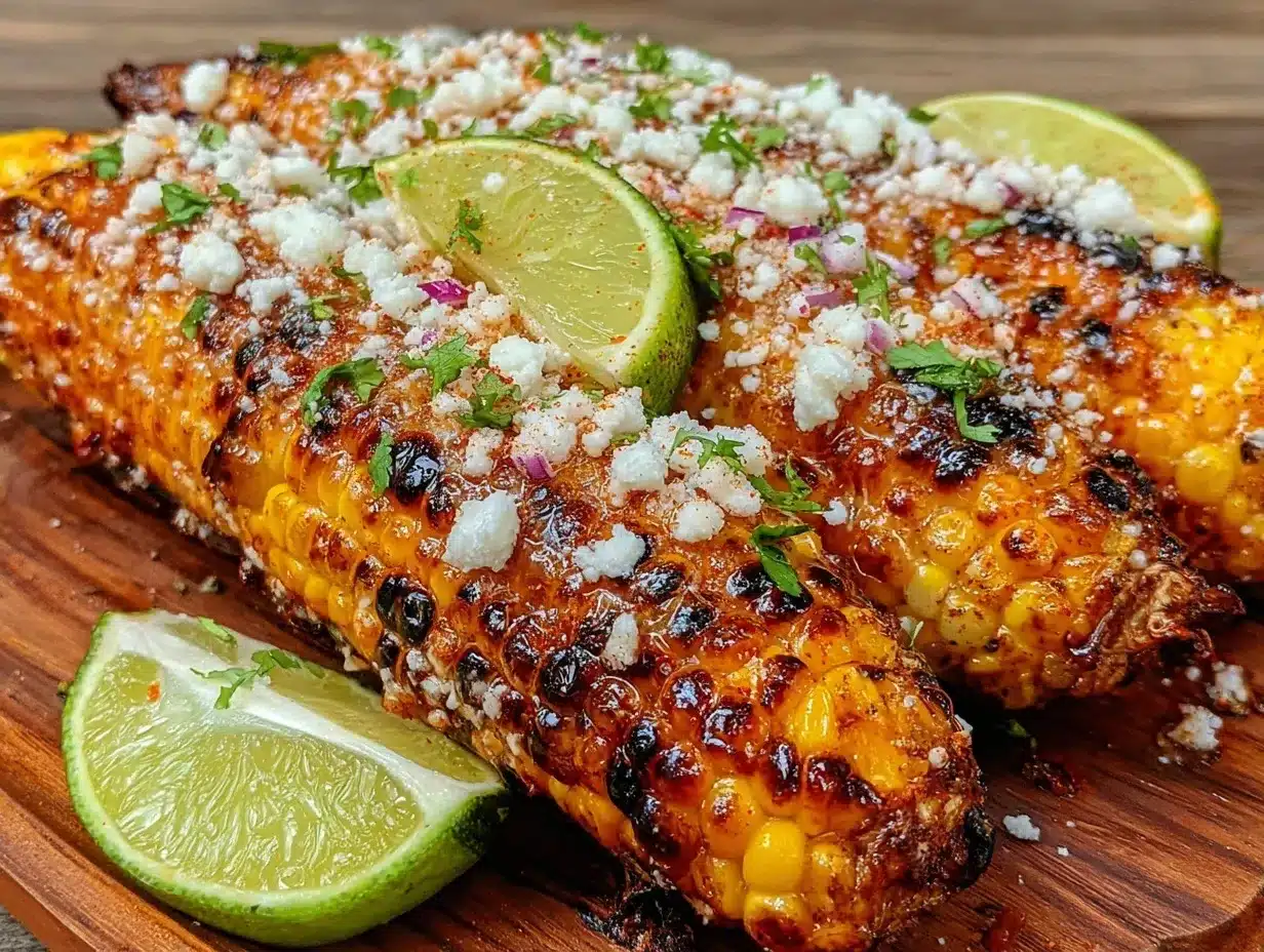 grilled corn elote preparation steps