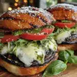 grilled portobello mushroom burgers - featured image